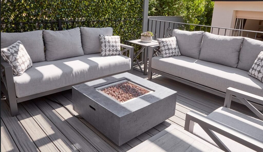 Elegant custom resort-style patio furniture that transforms your outdoor area into a luxury retreat